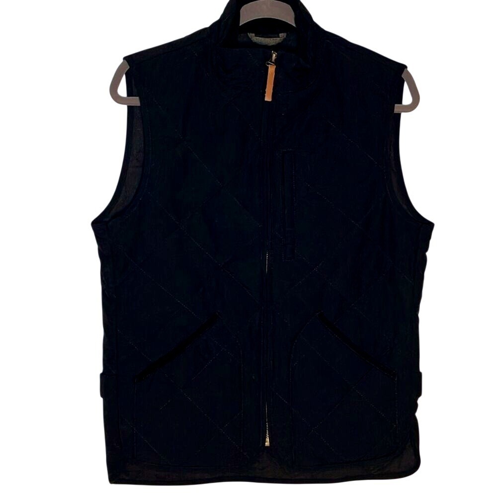 NWOT J Crew Men's Sussex Quilted Vest, Color Black